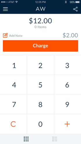 app interface showing large number pad